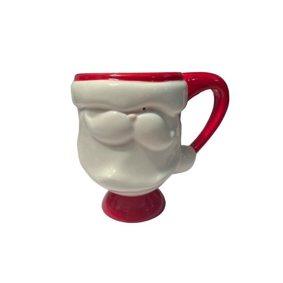 Department 56 Winking Santa Mug Pedestal Footed Cup Collectible NEW - Picture 1 of 6